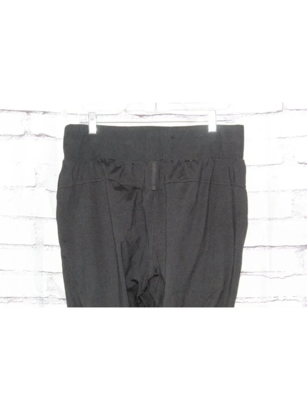 LL Bean Black Stretch Athletic Lounge Activewear Jogger Pants Size M Pet